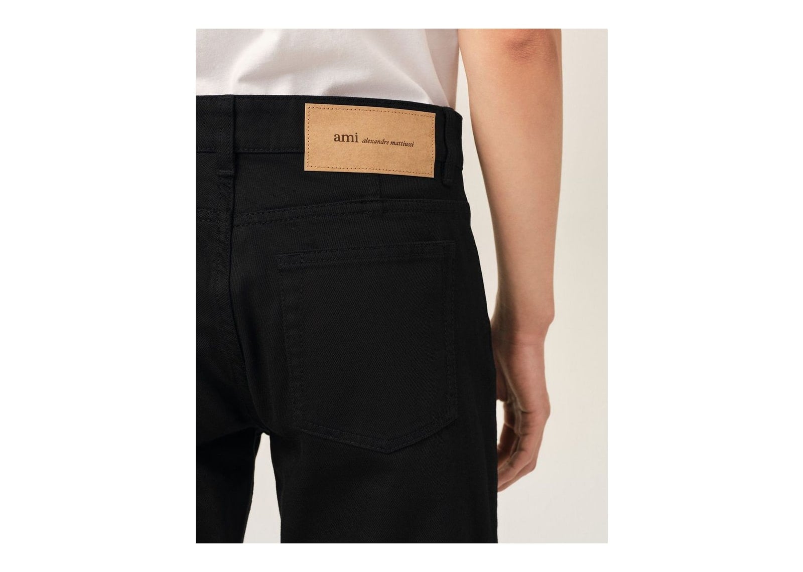 Ami Paris Classic-Fit Cotton Jeans Black - görsel 5