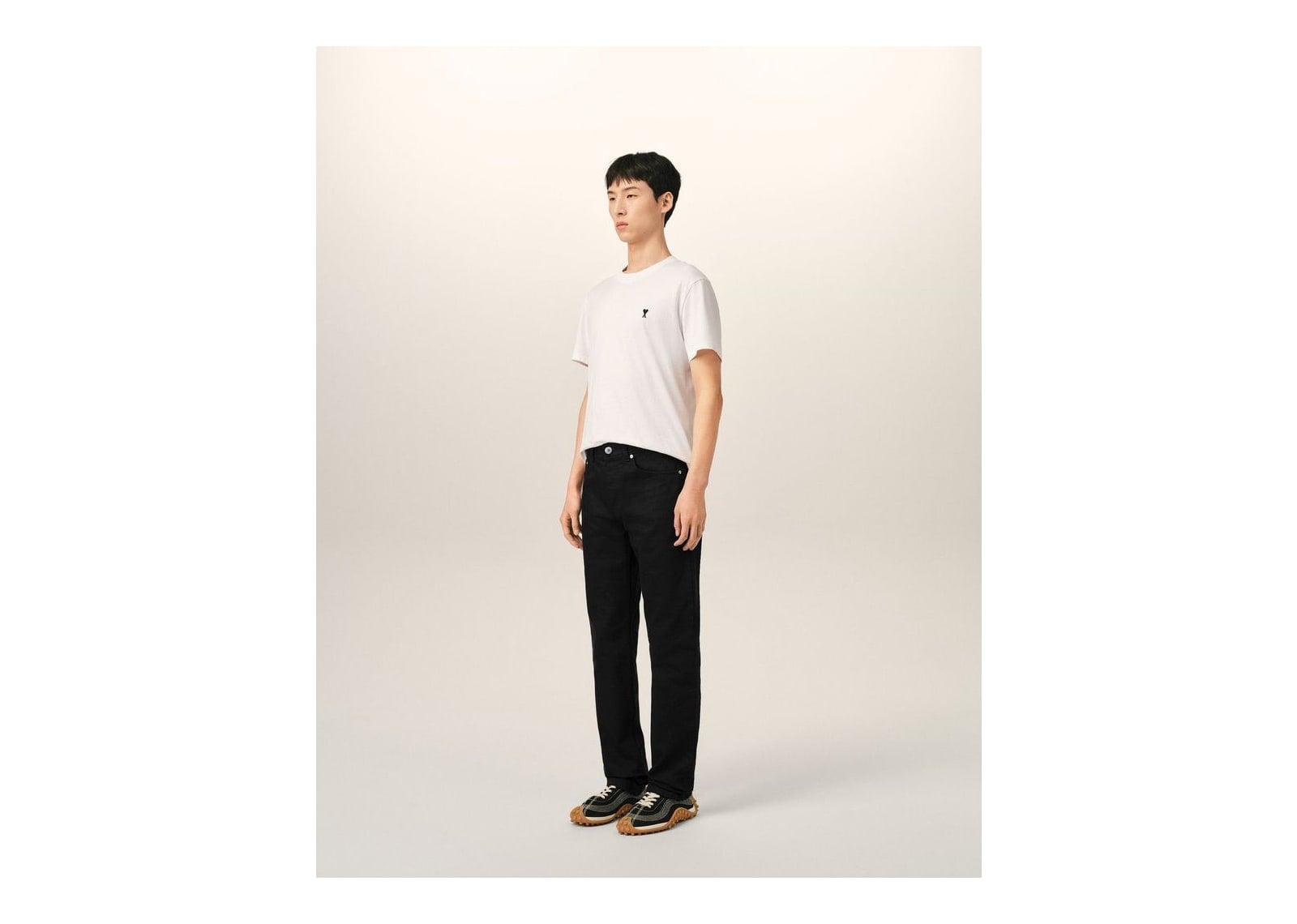Ami Paris Classic-Fit Cotton Jeans Black - görsel 6