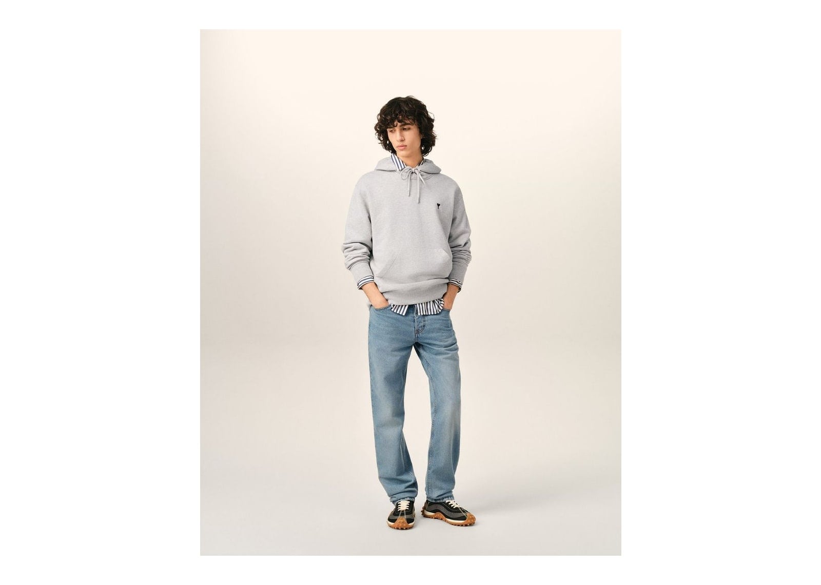 Ami Paris Classic-Fit Cotton Jeans Used Blue - görsel 2