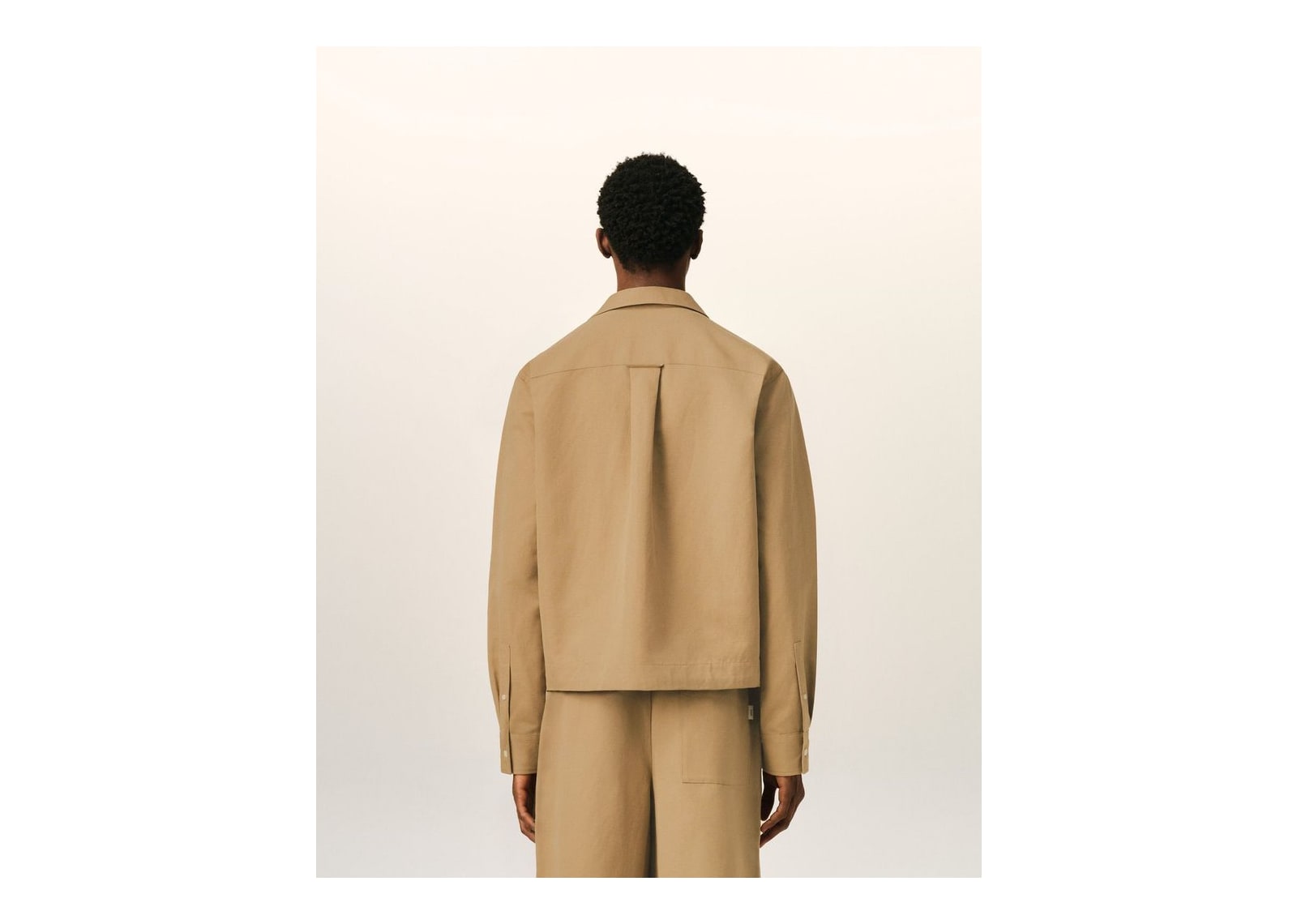 Ami Paris Cotton and Linen Shirt Mastic Beige - görsel 5