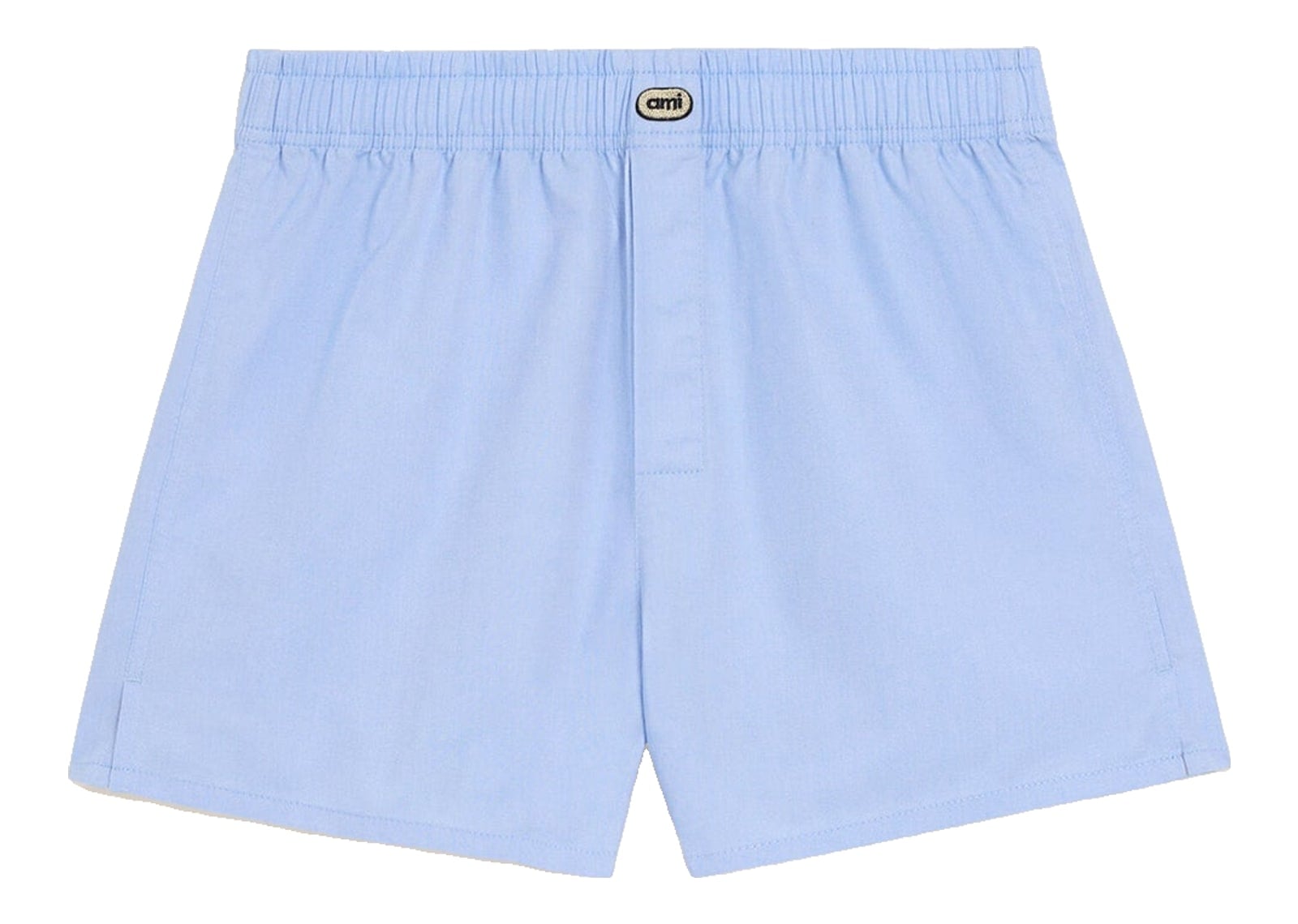 Ami Paris Cotton Boxer with Ami Patch Cashmere Blue