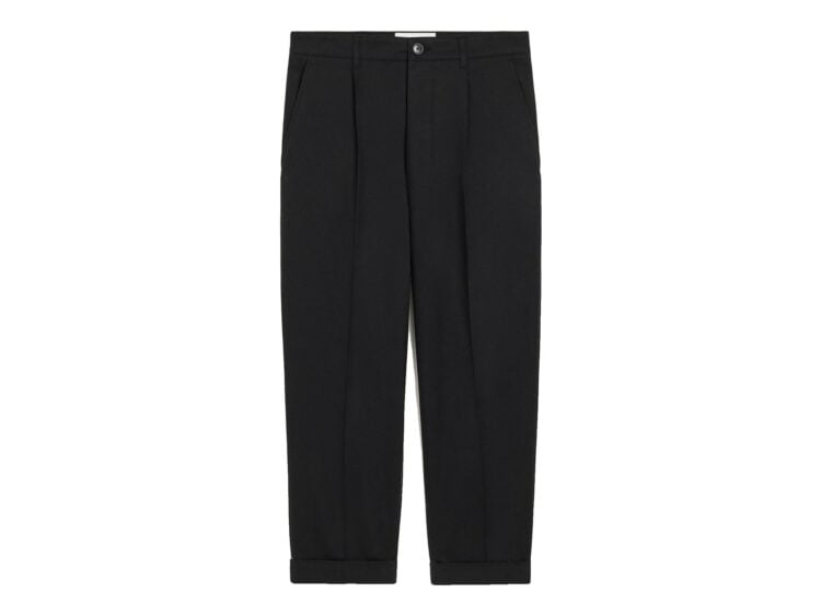 Ami Paris Cotton Carrot Oversized Trousers Black