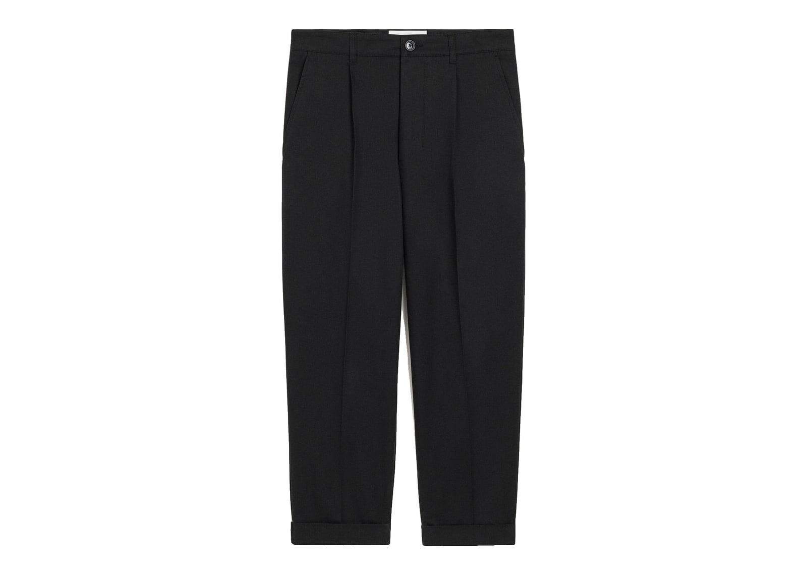 Ami Paris Cotton Carrot Oversized Trousers Black