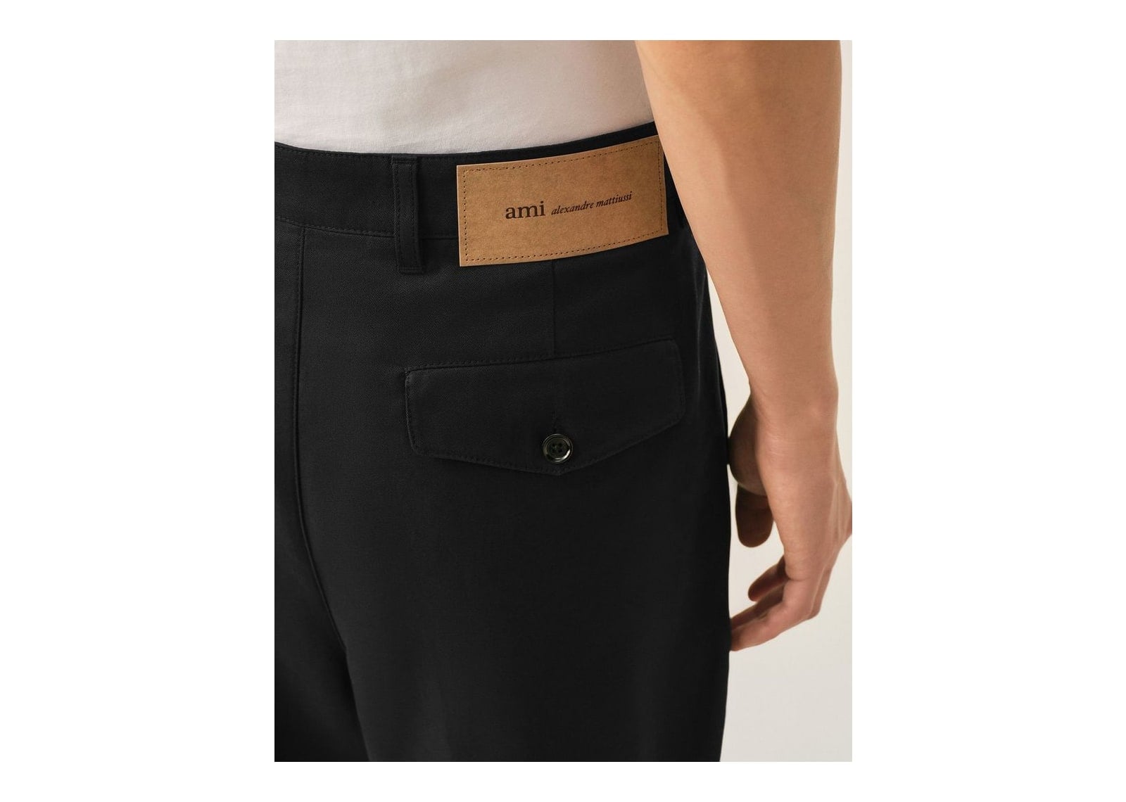 Ami Paris Cotton Carrot Oversized Trousers Black - görsel 5