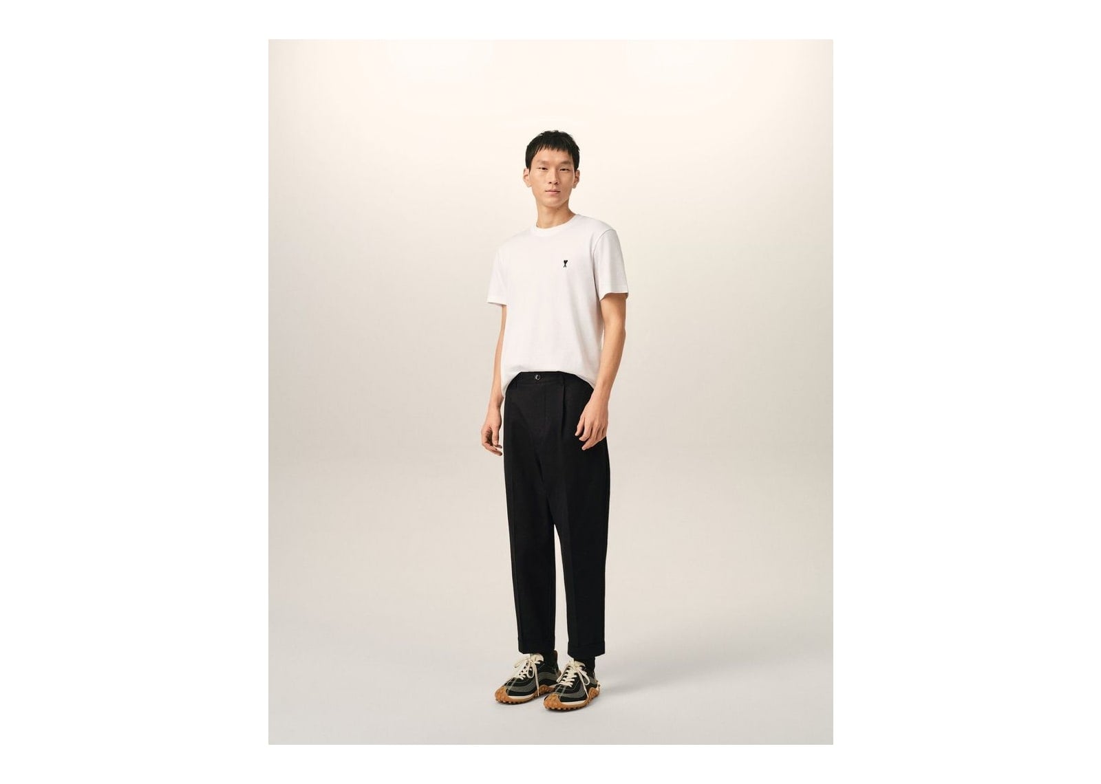 Ami Paris Cotton Carrot Oversized Trousers Black - görsel 6