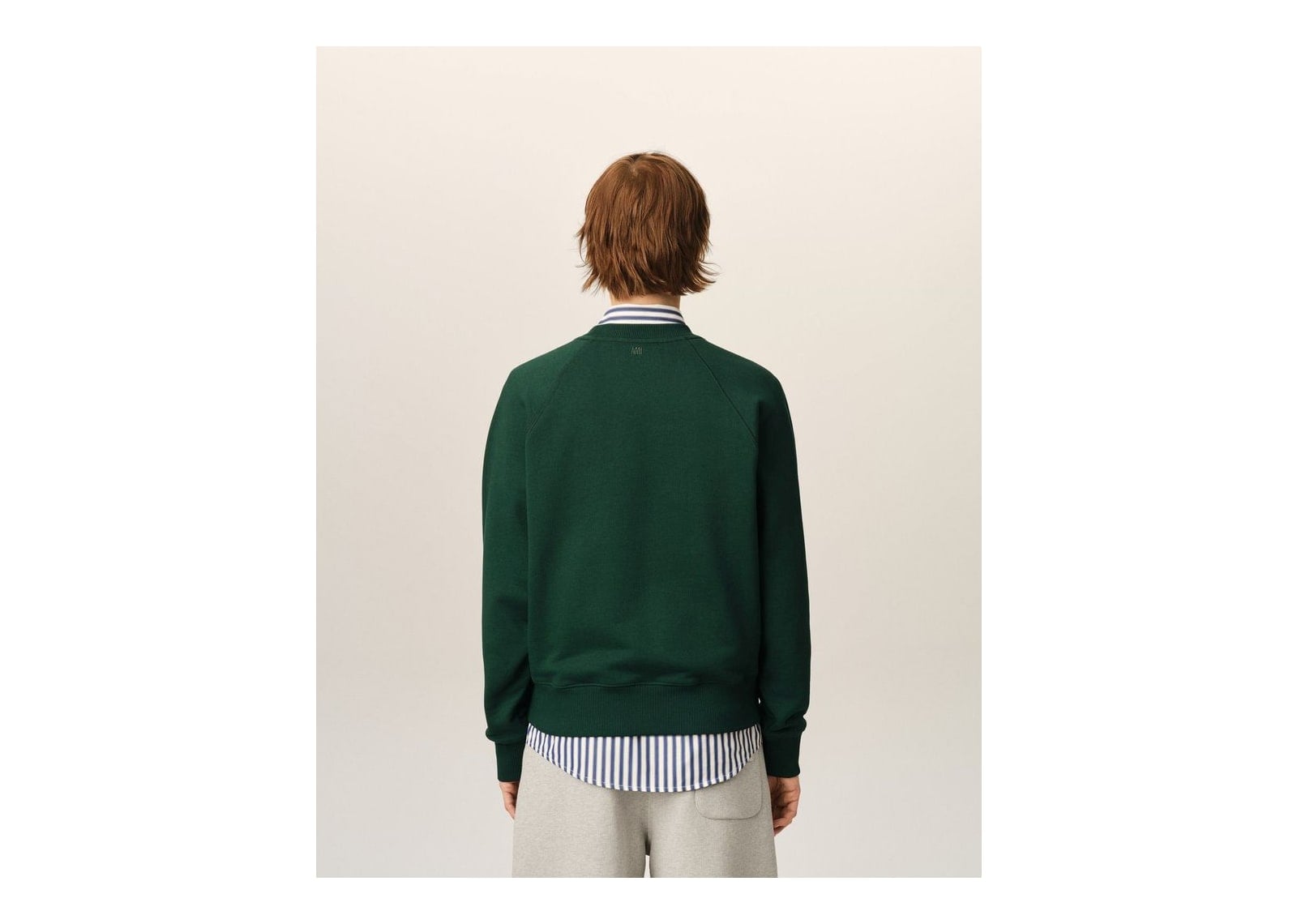 Ami Paris Cotton Don’t Forget To Love Sweatshirt Bottle Green - görsel 12