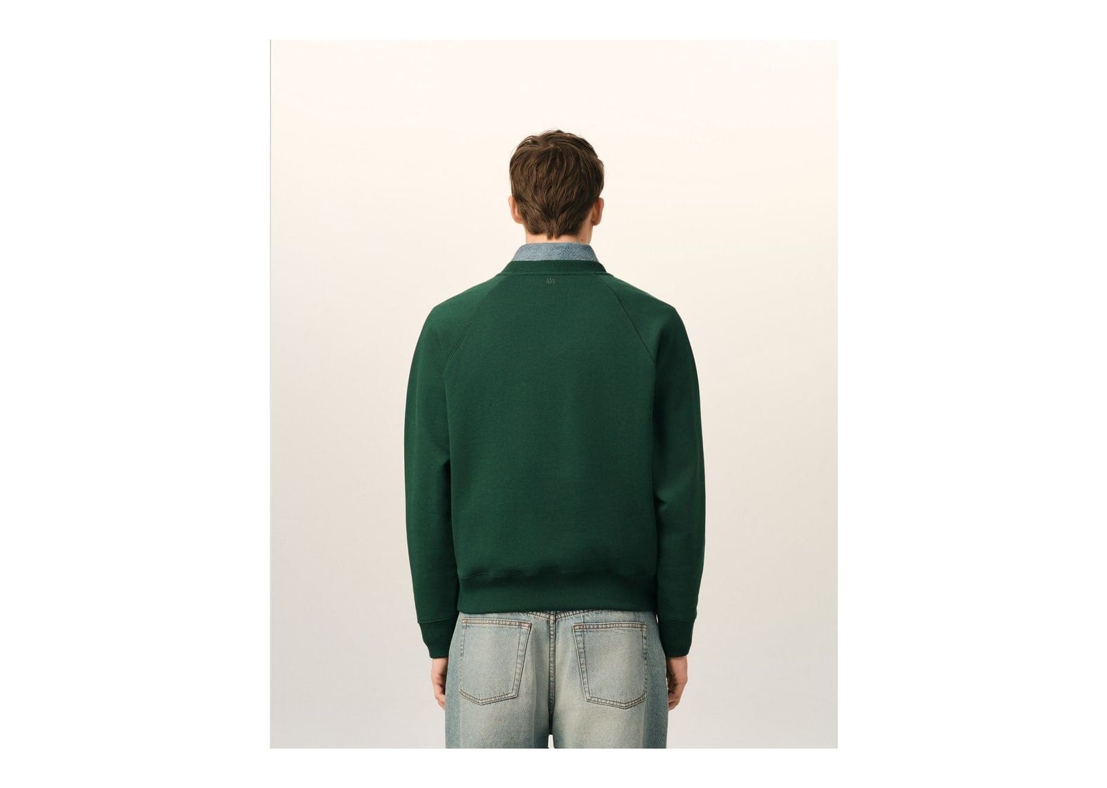 Ami Paris Cotton Don’t Forget To Love Sweatshirt Bottle Green - görsel 5
