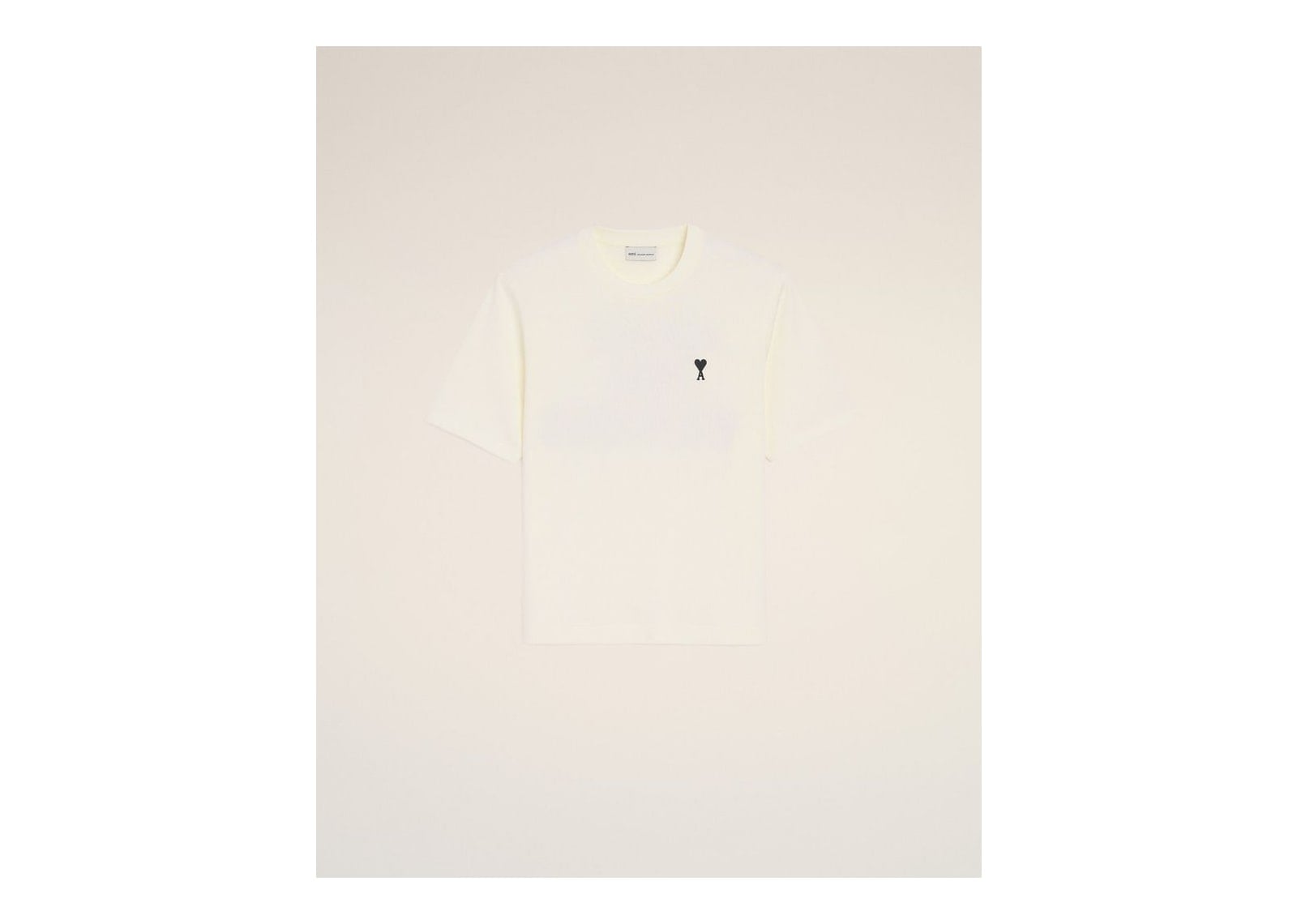 Ami Paris Cotton Place Des Victoires Print T-Shirt White Cream - görsel 10
