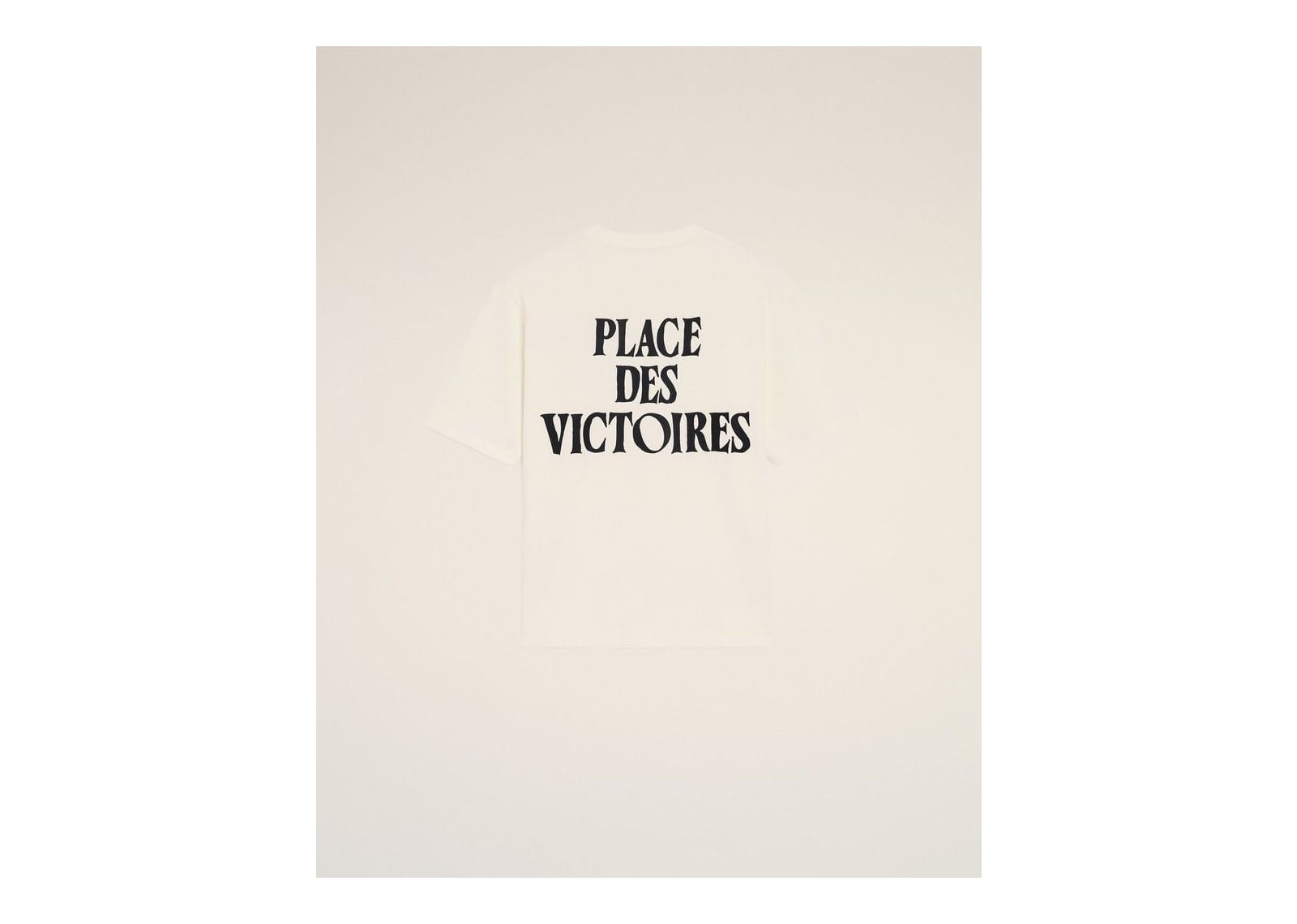Ami Paris Cotton Place Des Victoires Print T-Shirt White Cream - görsel 8