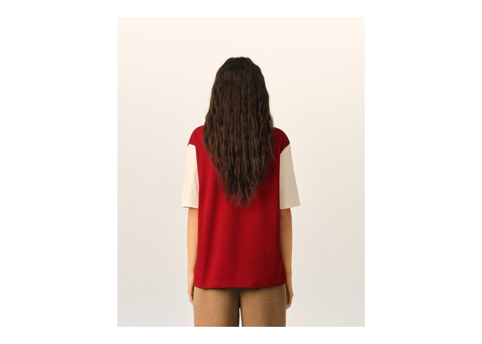 Ami Paris Cotton T-Shirt with Ami Paris Embroidery Ruby Red/Ivory - görsel 12