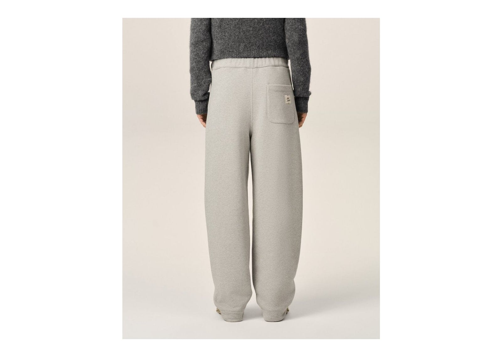 Ami Paris Cotton Track Pants with Heritage Ami Paris Label Heather Ash Grey - görsel 11
