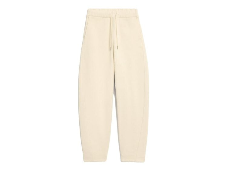 Ami Paris Cotton Track Pants with Heritage Ami Paris Label Ivory