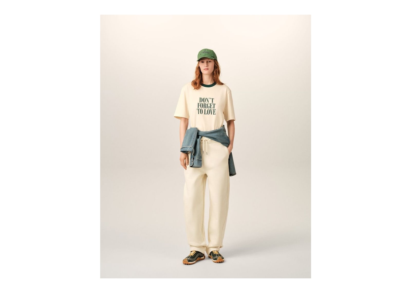 Ami Paris Cotton Track Pants with Heritage Ami Paris Label Ivory - görsel 8
