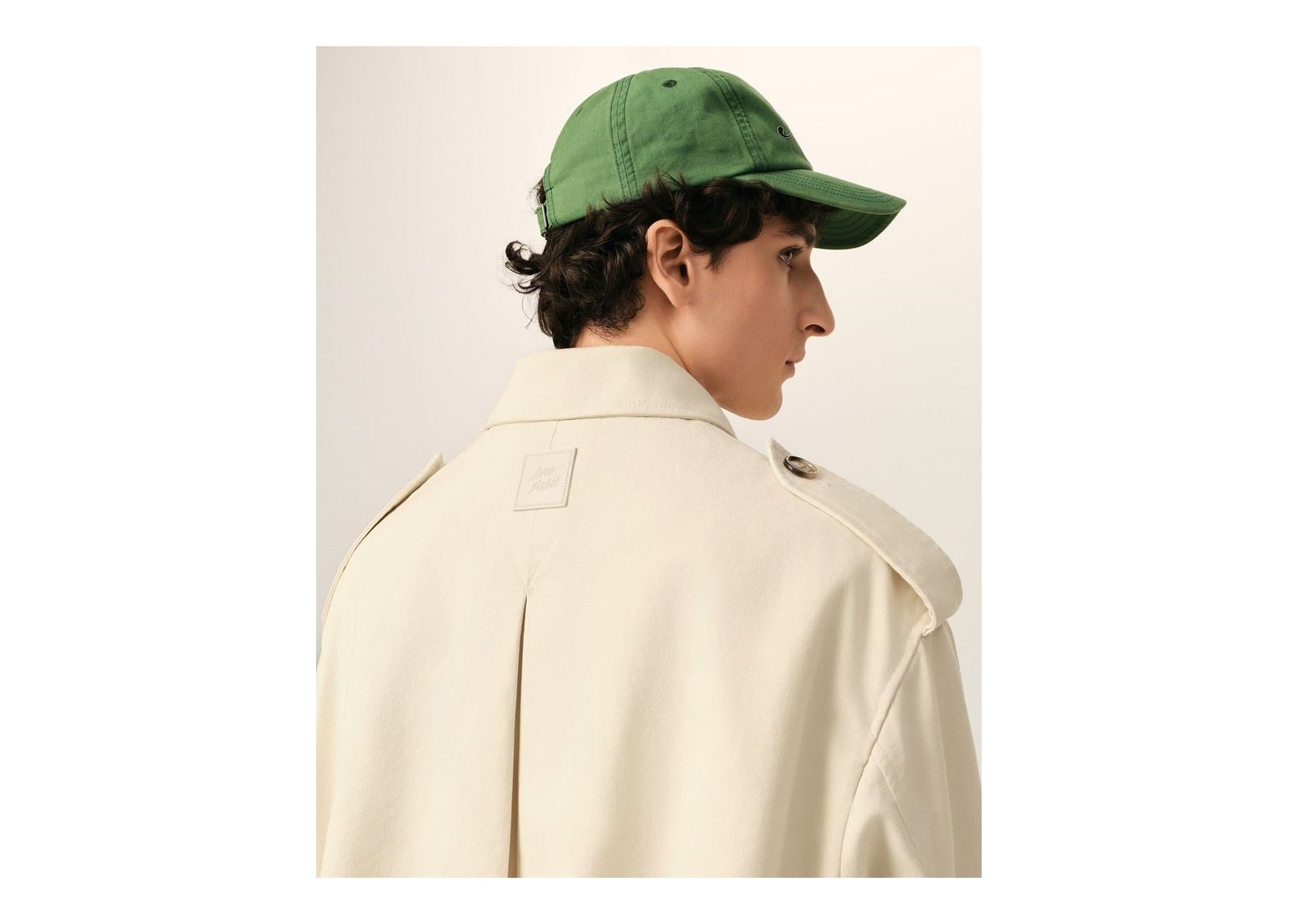 Ami Paris Cotton Utility Parka Jacket Ivory - görsel 4