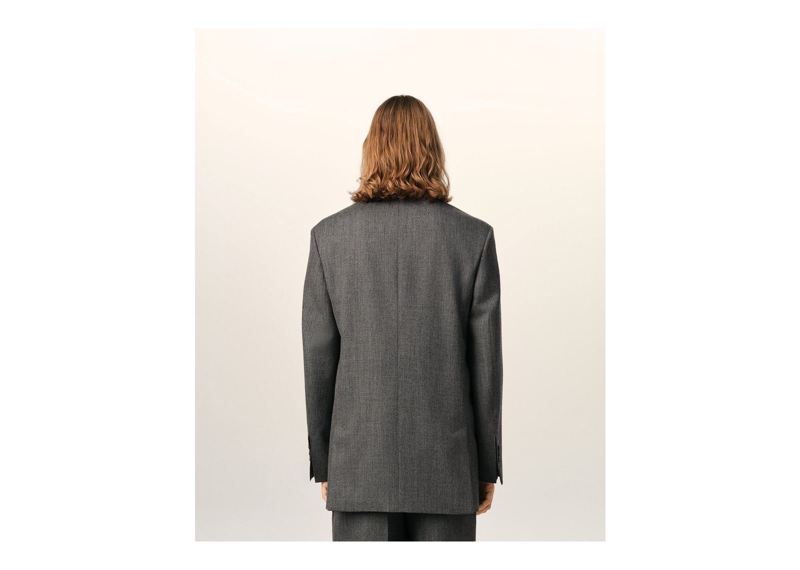 Ami Paris Double Breasted Wool Blazer Carbon Grey - görsel 5