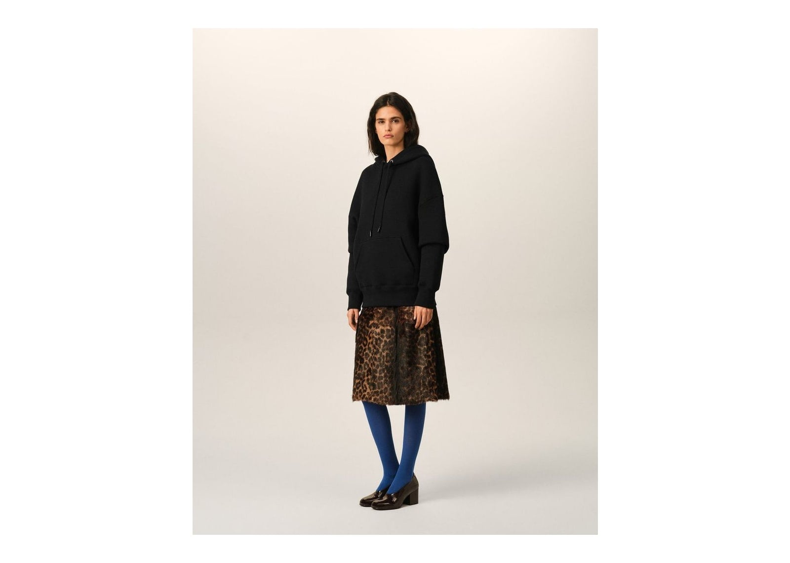 Ami Paris Embossed Ami De Coeur Cotton Hoodie Cosy-Fit Black - görsel 12