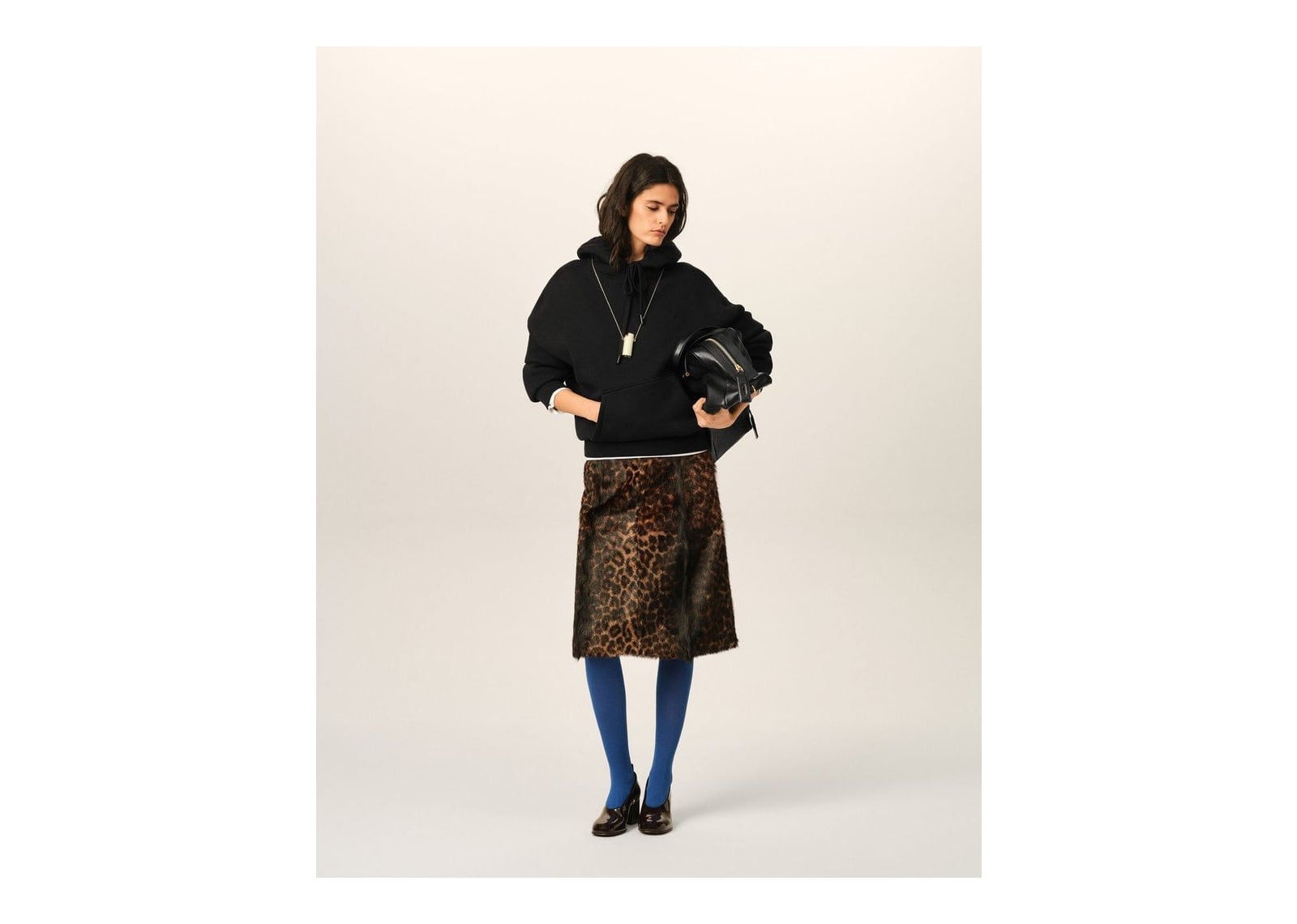 Ami Paris Embossed Ami De Coeur Cotton Hoodie Cosy-Fit Black - görsel 9