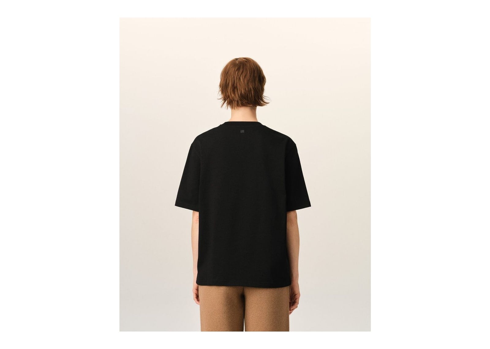 Ami Paris Embossed Ami De Coeur Cotton T-Shirt Black - görsel 11