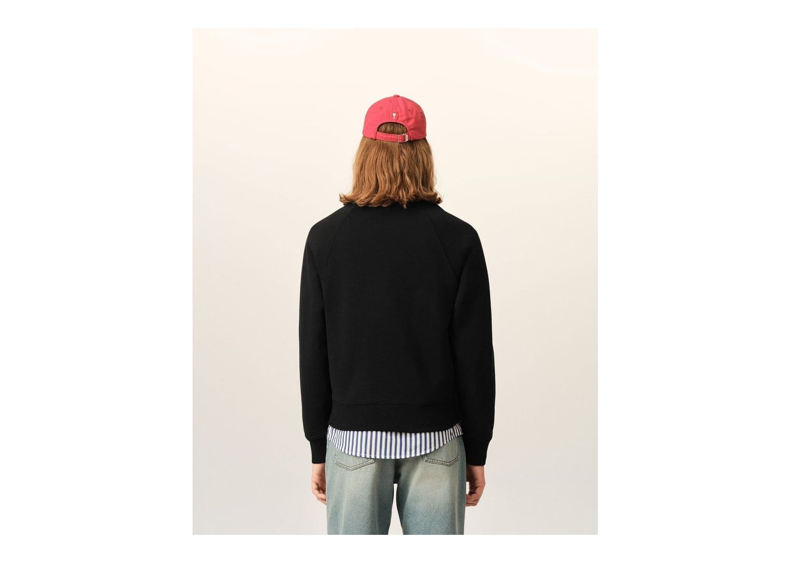 Ami Paris Embossed Ami De Coeur Cotton Zipped Sweatshirt Black - görsel 5