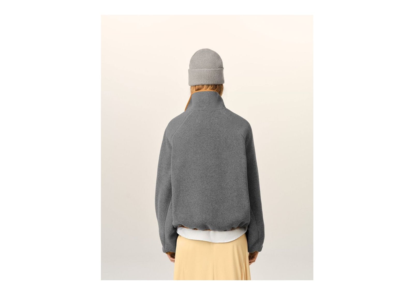 Ami Paris Fleece Vareuse with Ami Patch Ash Grey - görsel 12