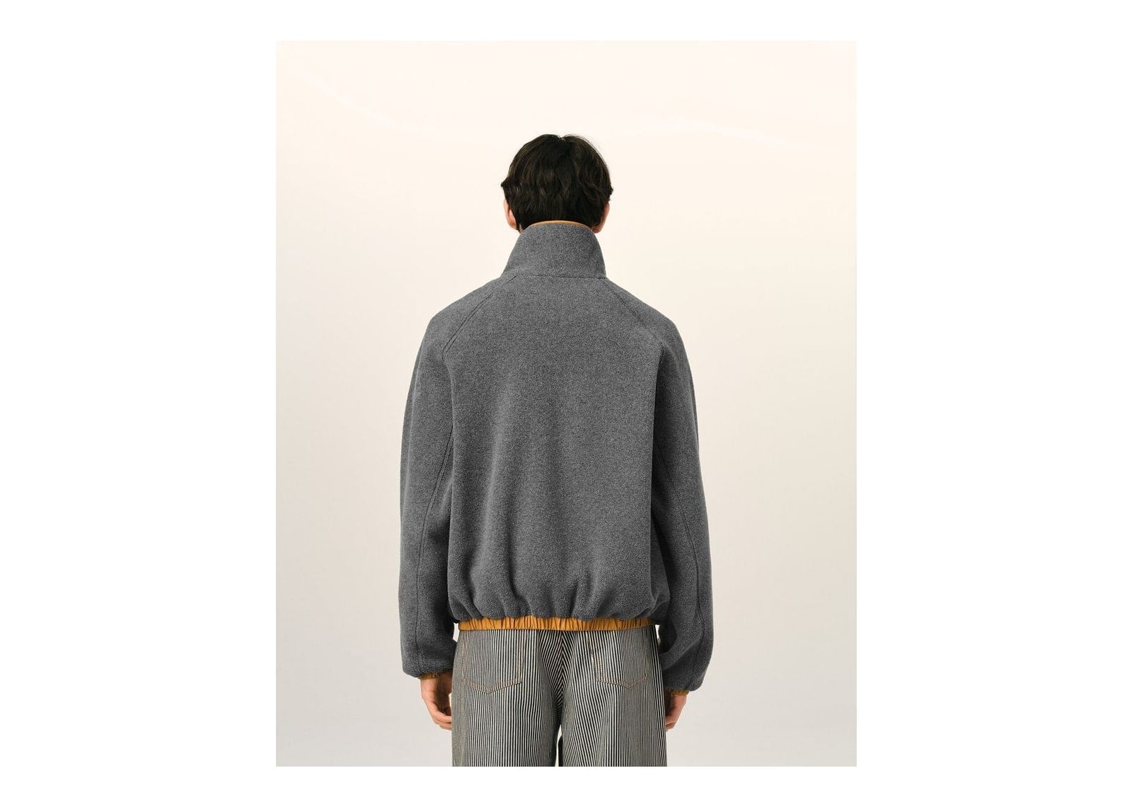 Ami Paris Fleece Vareuse with Ami Patch Ash Grey - görsel 5