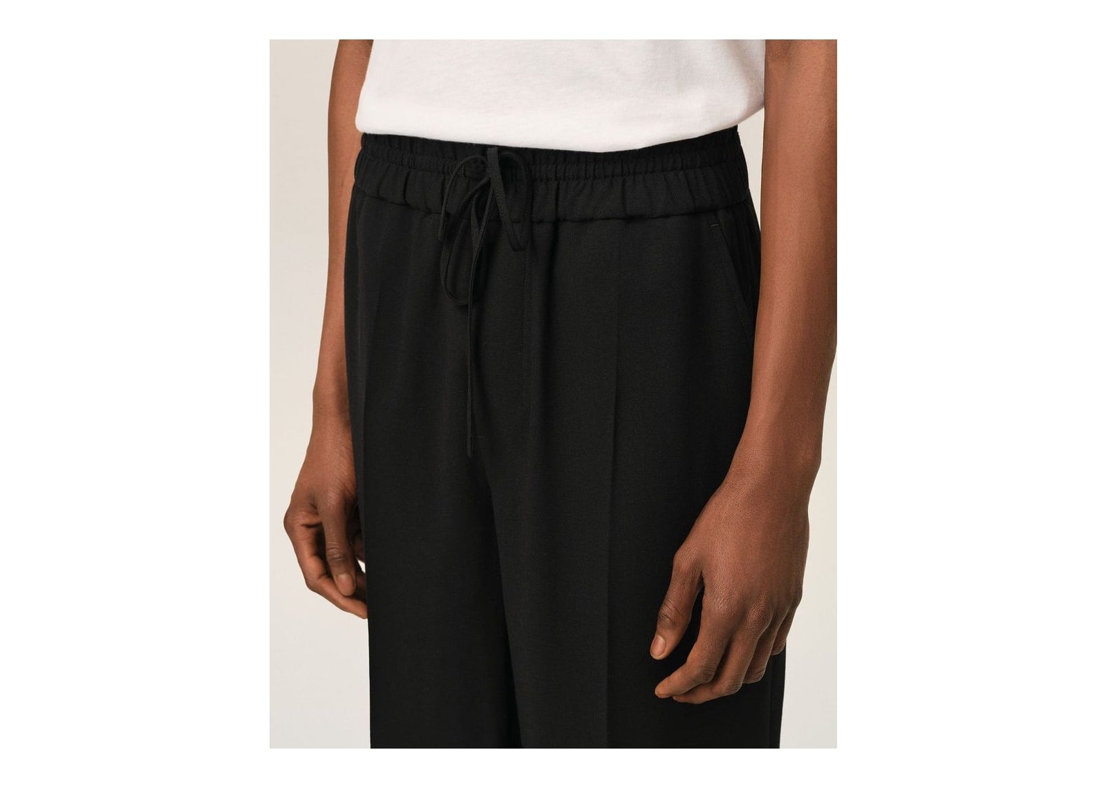Ami Paris Large Elasticated Wool Bermuda Shorts Black - görsel 5