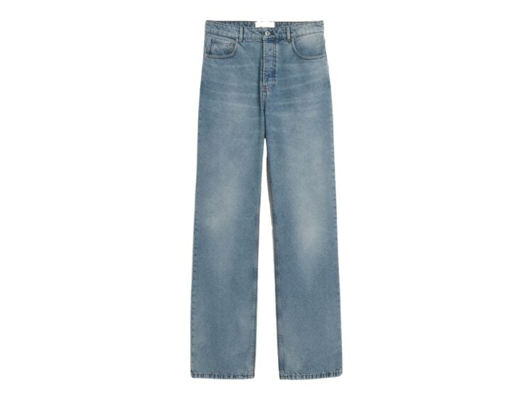 Ami Paris Large-Fit Cotton Jeans Used Blue