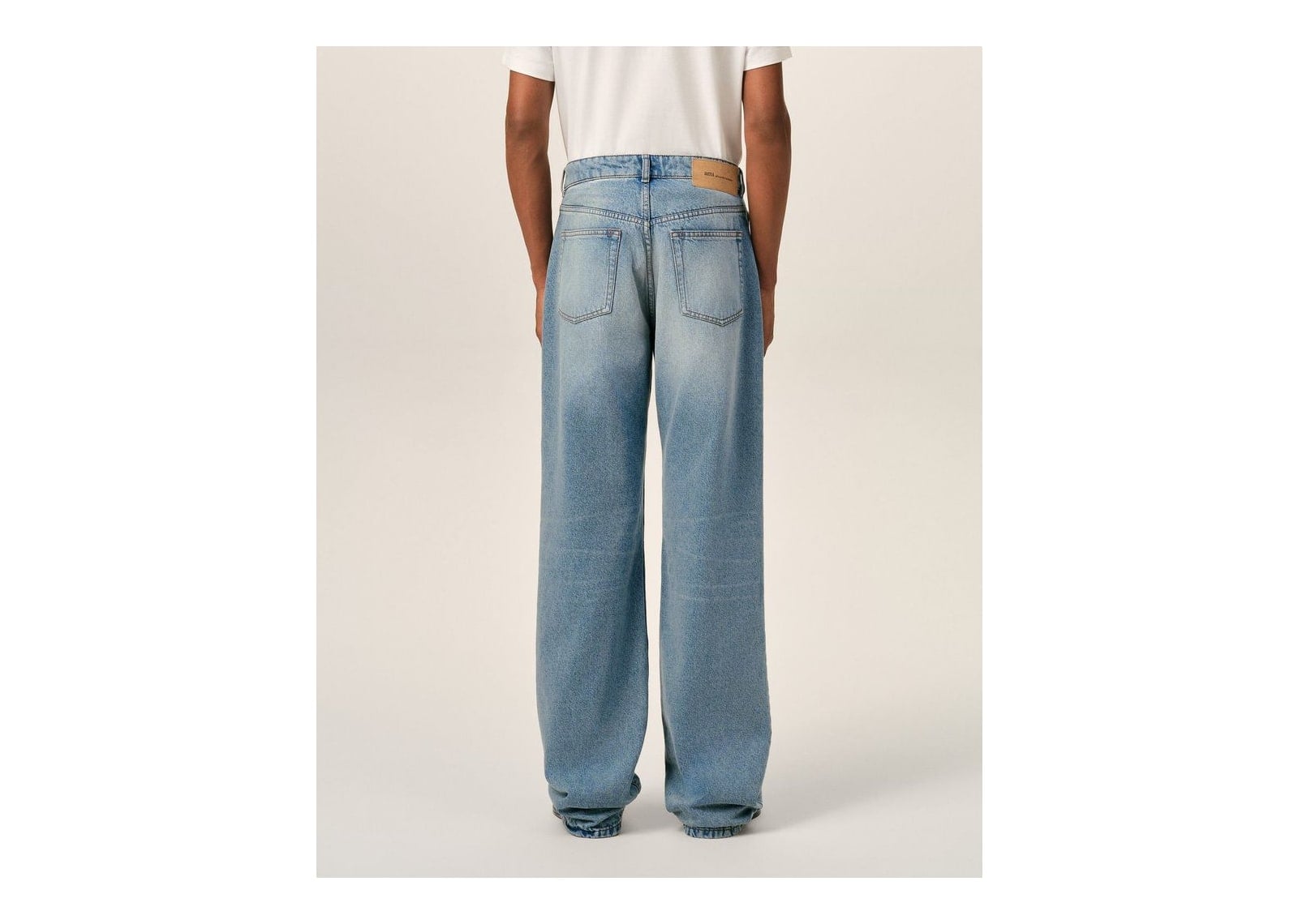 Ami Paris Large-Fit Cotton Jeans Used Blue - görsel 4
