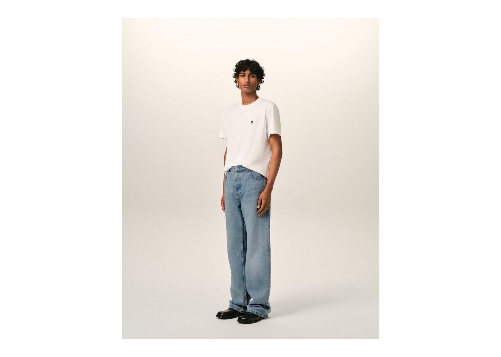 Ami Paris Large-Fit Cotton Jeans Used Blue - görsel 6