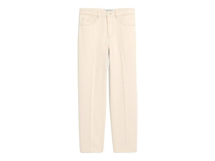 Ami Paris Parisian-Fit Cotton Jeans White Cream