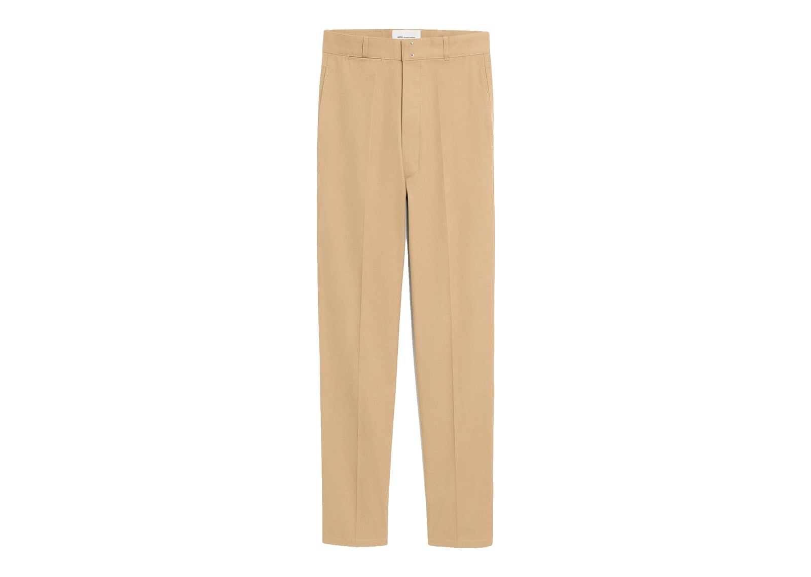 Ami Paris Parisian-Fit Cotton Trousers Mastic Beige
