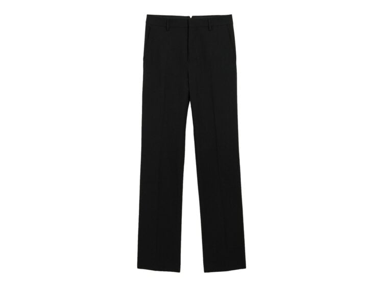 Ami Paris Straight-Fit Wool Trousers Black