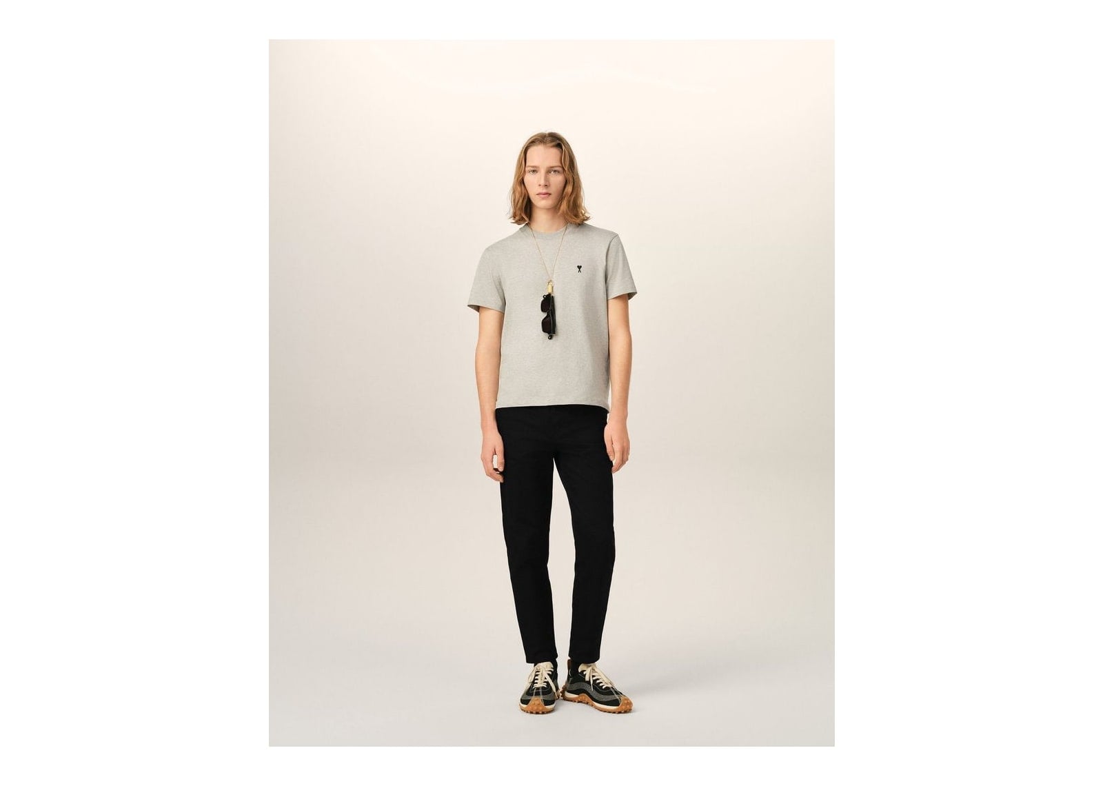 Ami Paris Tapered-Fit Cotton Jeans Black - görsel 2