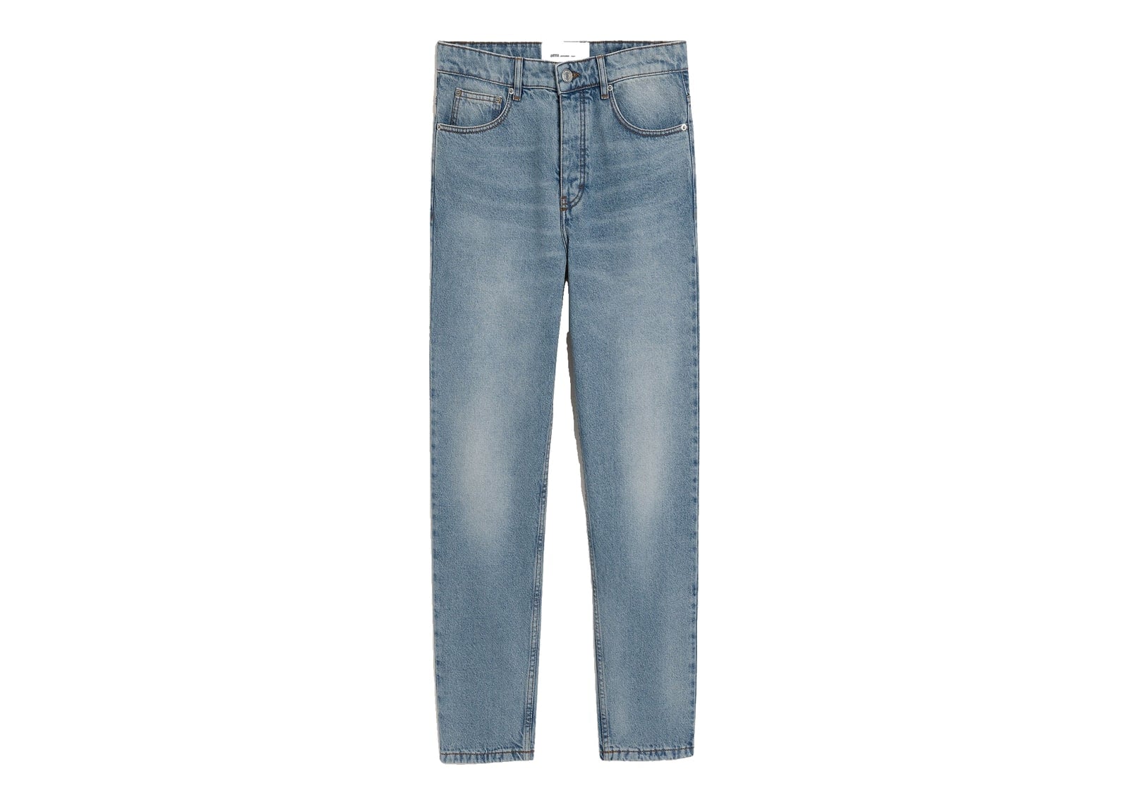 Ami Paris Tapered-Fit Cotton Jeans Used Blue