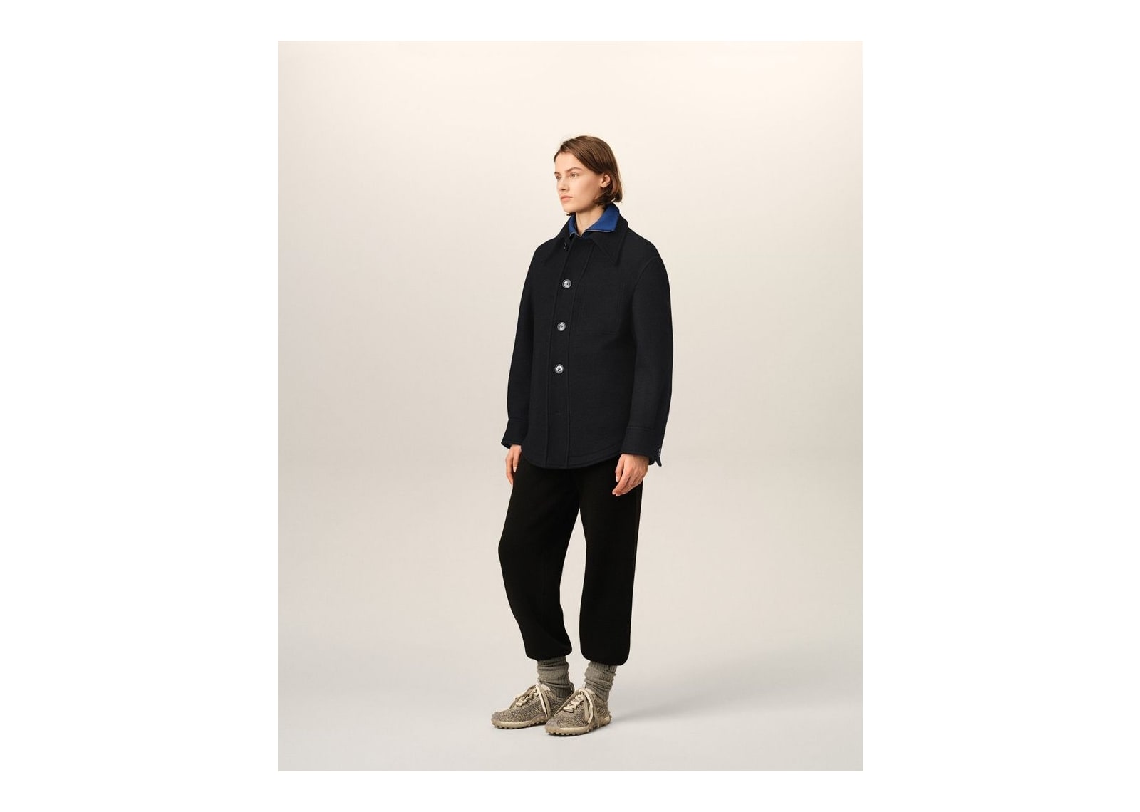 Ami Paris Wool Button-Down Jacket Black - görsel 12