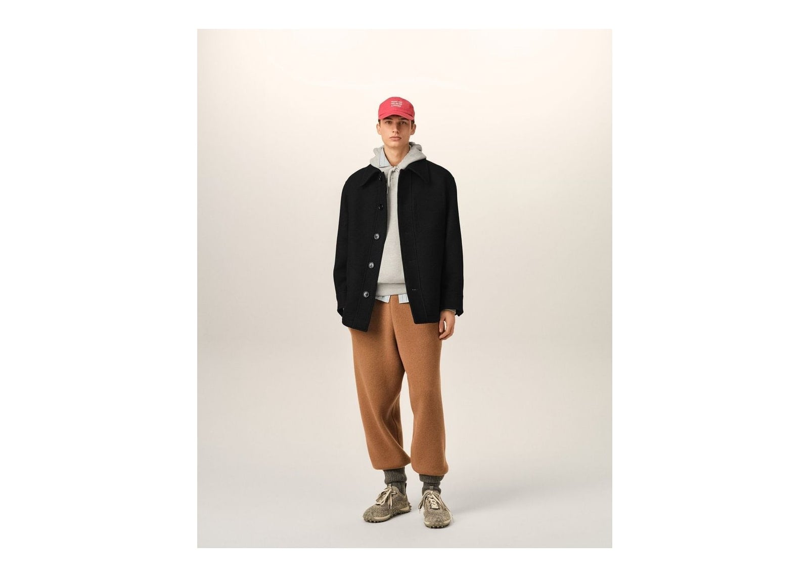 Ami Paris Wool Button-Down Jacket Black - görsel 2