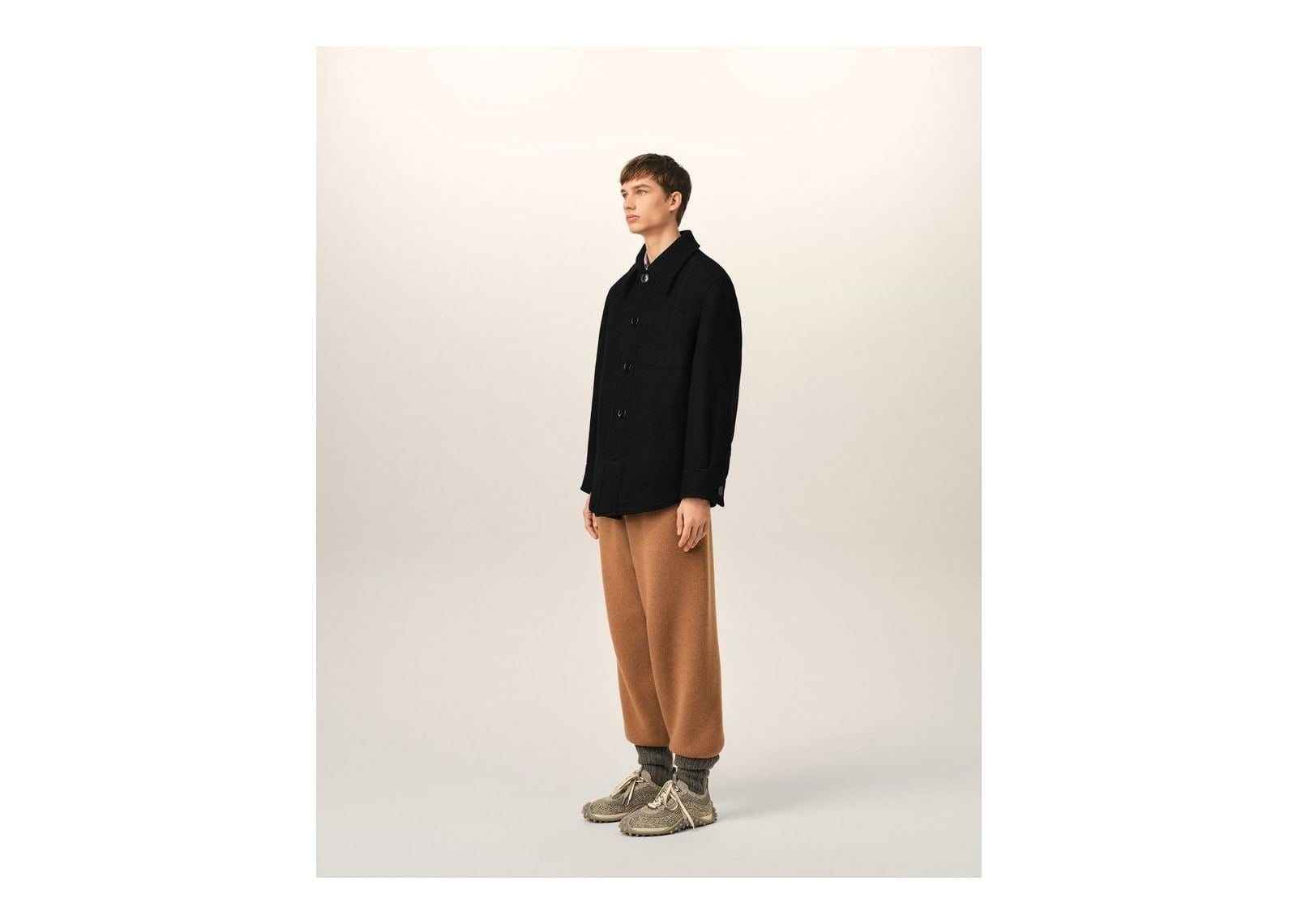Ami Paris Wool Button-Down Jacket Black - görsel 6