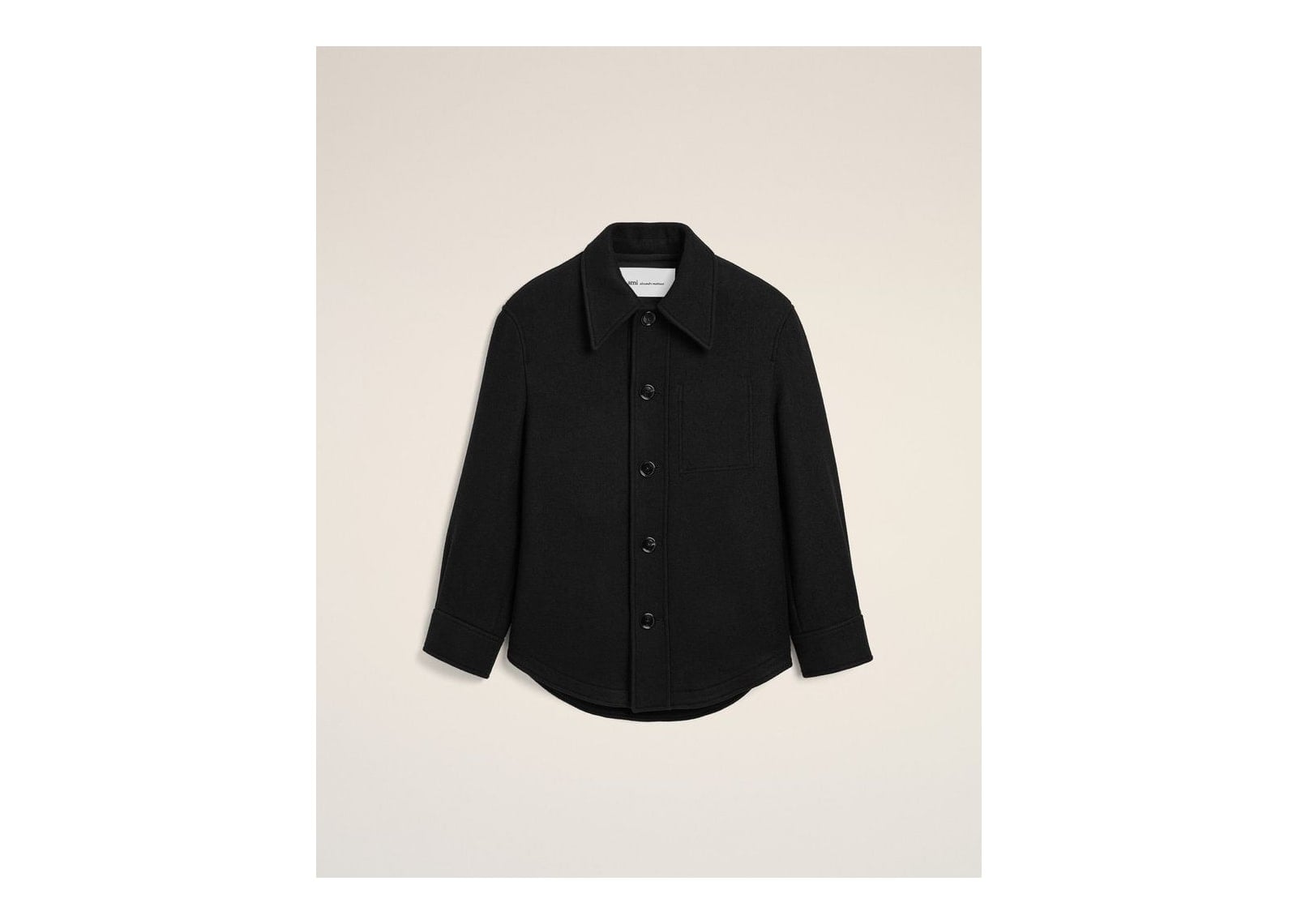 Ami Paris Wool Button-Down Jacket Black - görsel 7