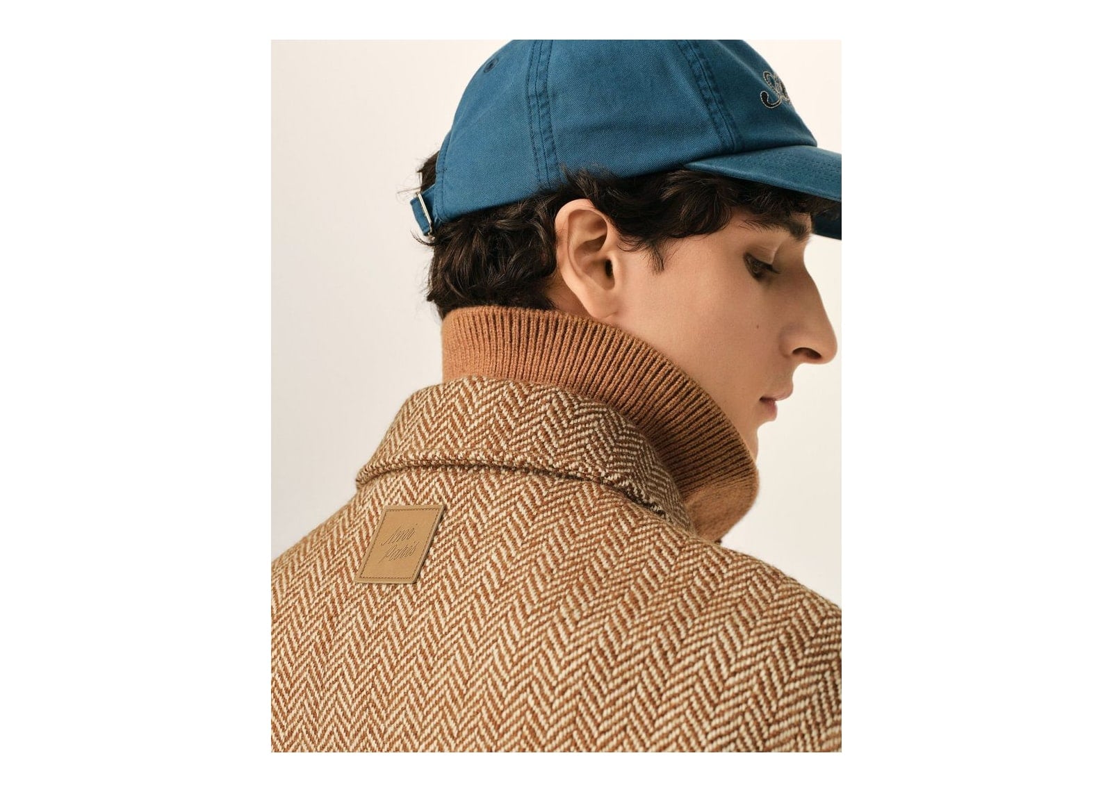 Ami Paris Wool Button-Down Jacket Chocolate Brown/Ivory - görsel 4