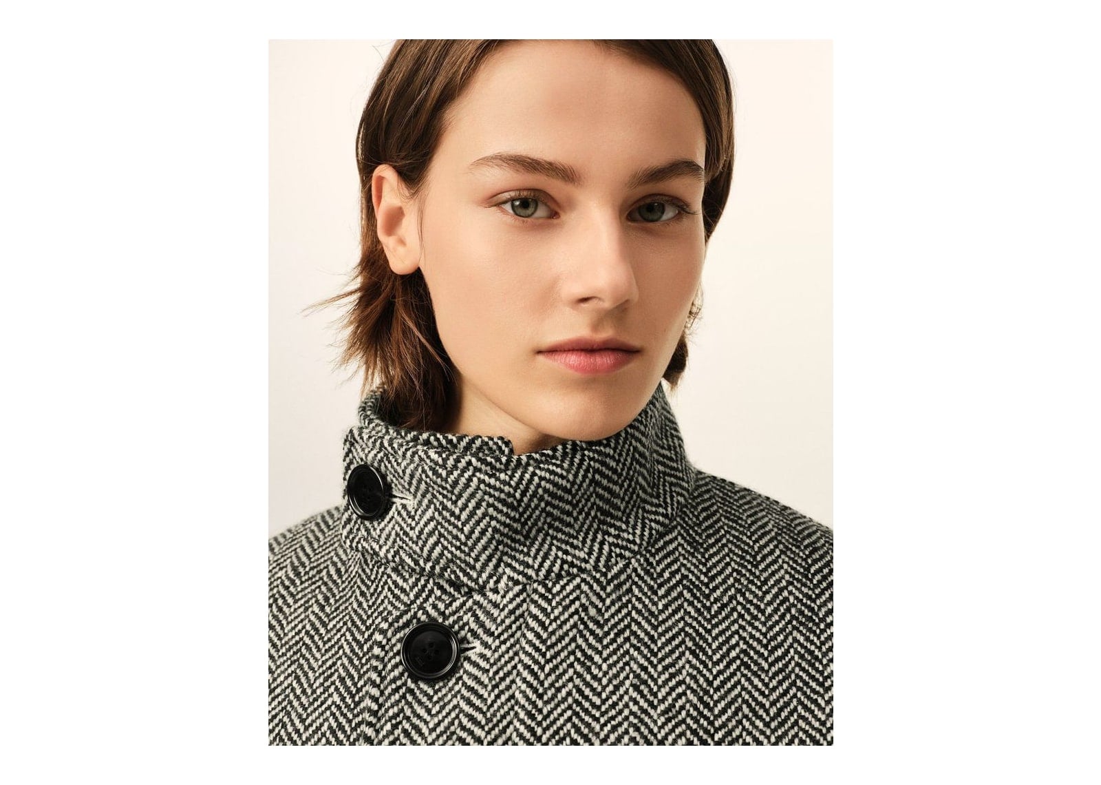 Ami Paris Wool Padded Harrington Jacket Black/Ivory - görsel 10