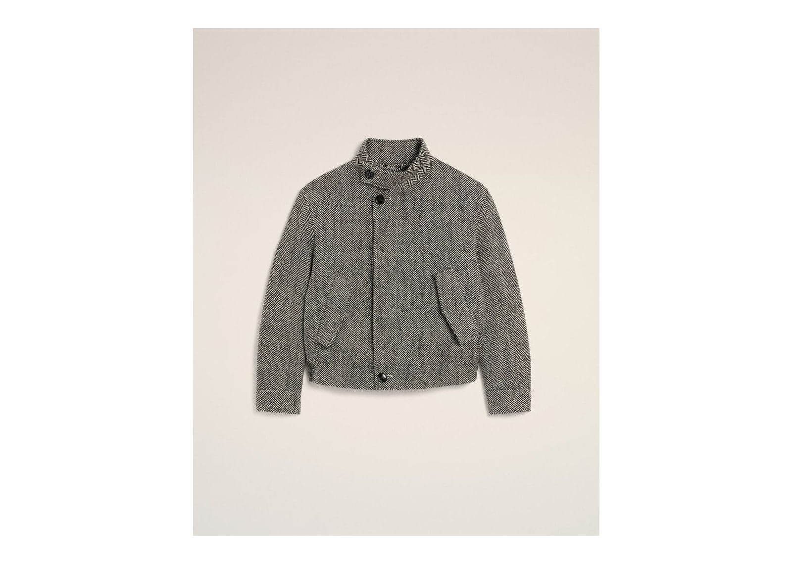 Ami Paris Wool Padded Harrington Jacket Black/Ivory - görsel 7