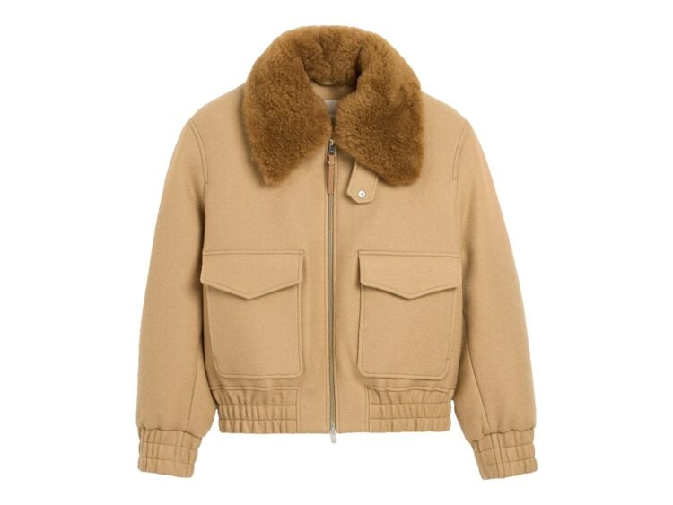 Ami Paris Wool Padded Jacket Mastic Beige