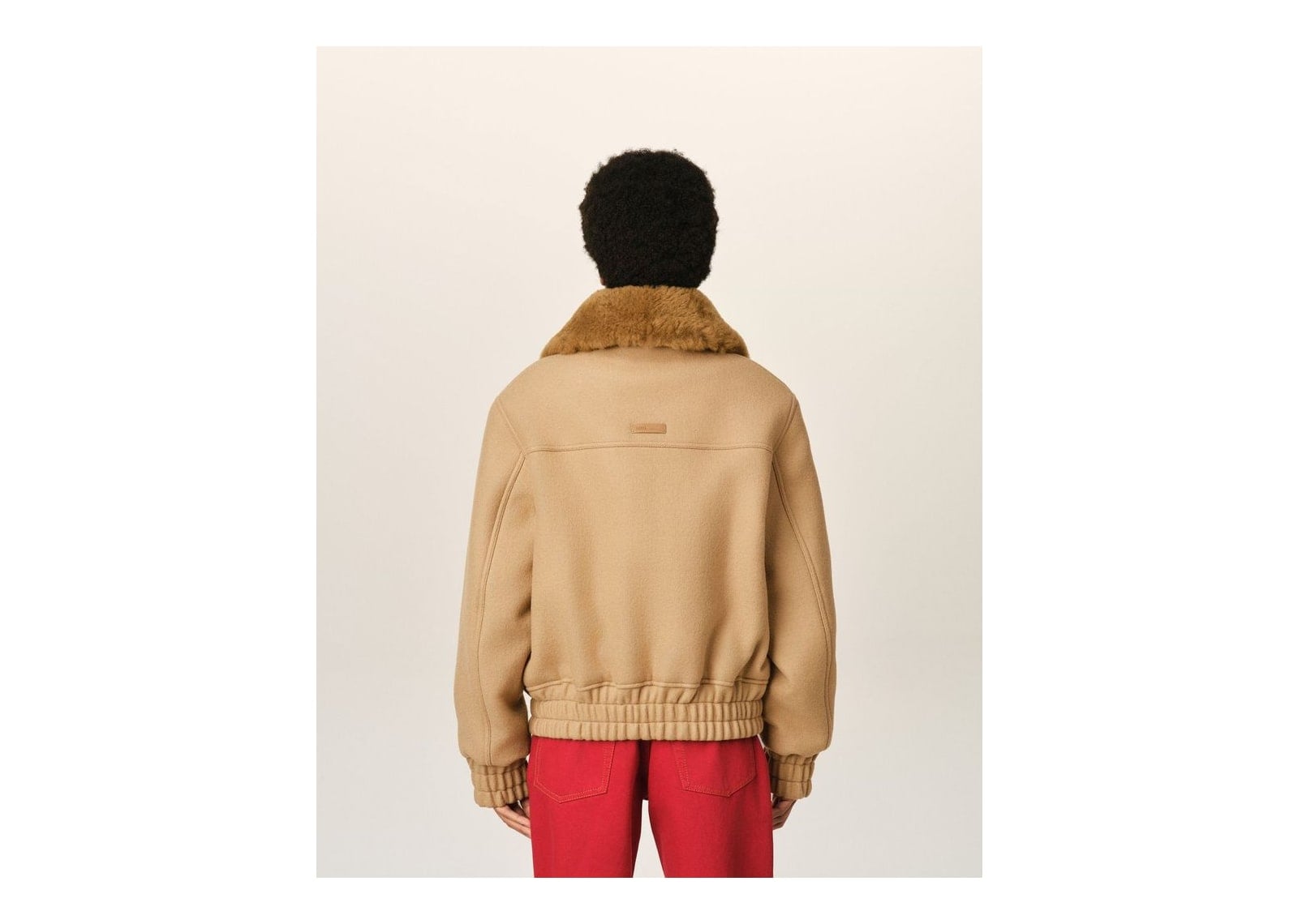Ami Paris Wool Padded Jacket Mastic Beige - görsel 11
