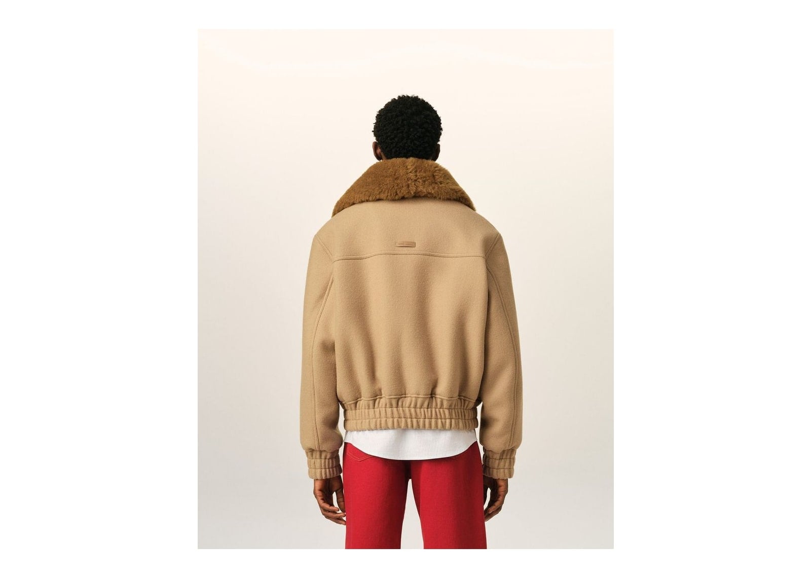 Ami Paris Wool Padded Jacket Mastic Beige - görsel 5
