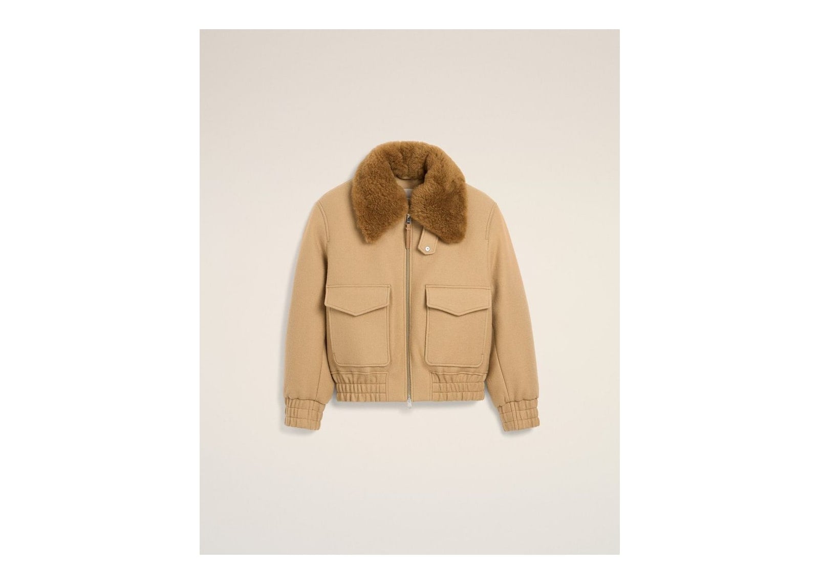 Ami Paris Wool Padded Jacket Mastic Beige - görsel 7