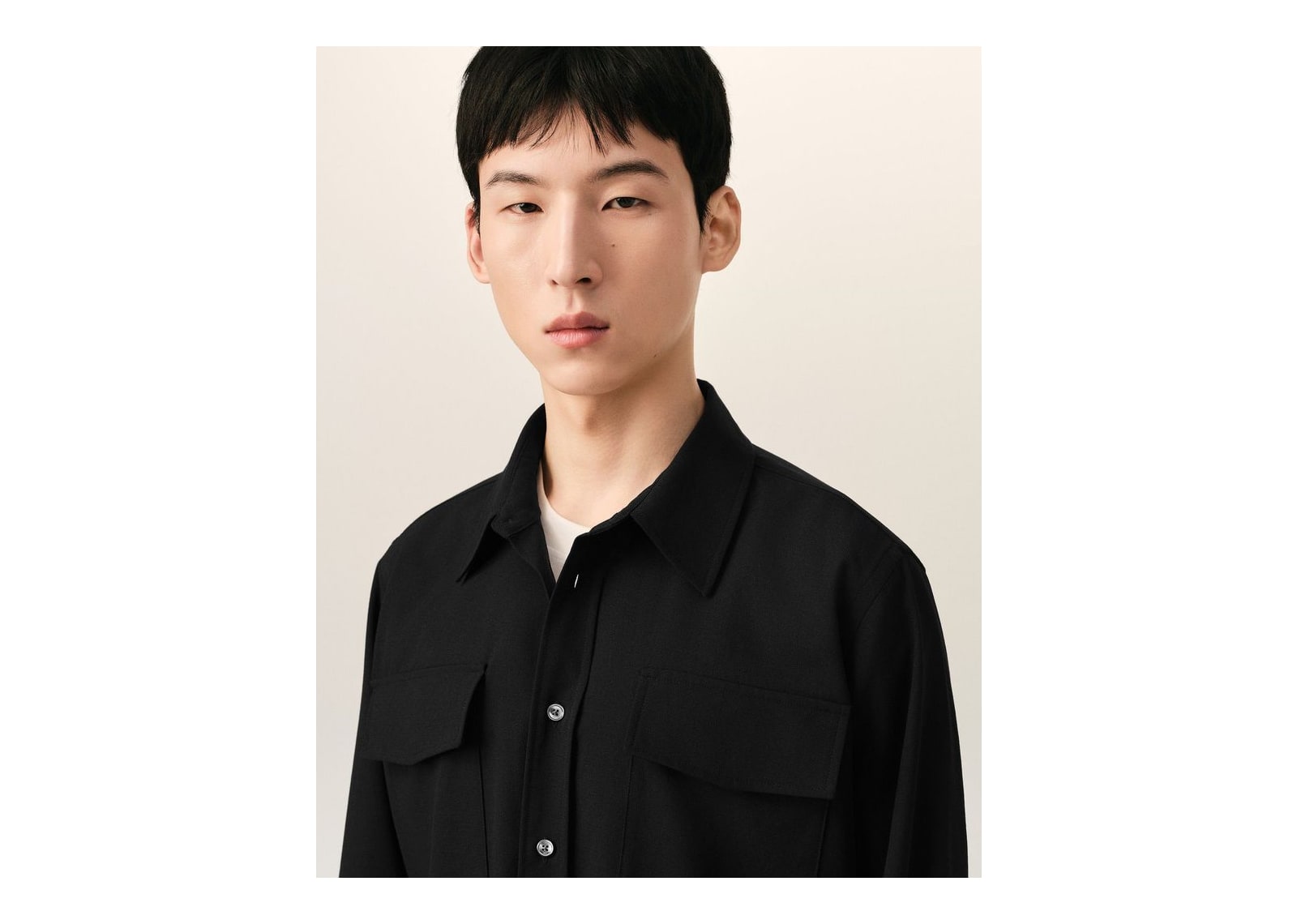 Ami Paris Wool Shirt Black - görsel 4