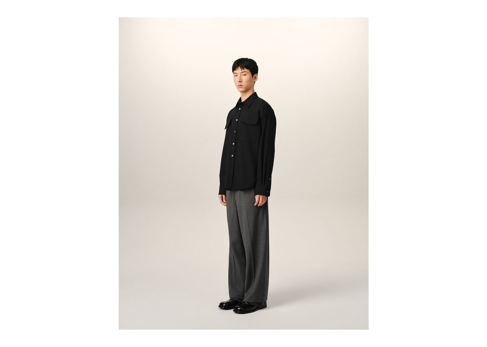Ami Paris Wool Shirt Black - görsel 6