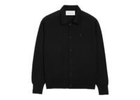 Ami Paris Wool Shirt Collar Ami De Coeur Cardigan Black/Black