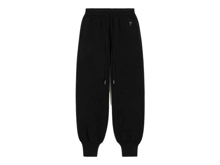 Ami Paris Wool Track Pants Black