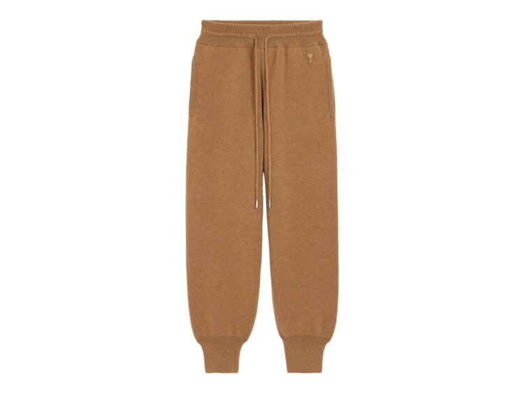 Ami Paris Wool Track Pants Camel